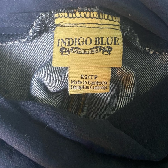 Indigo Blue Maternity Jeans Like New Size XS Dark Wash - Picture 4 of 4